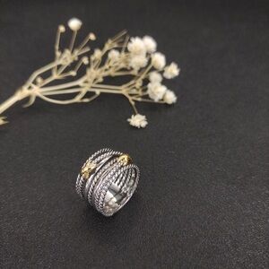 David Yurma Elegant Silver and Gold Women's Ring